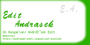 edit andrasek business card